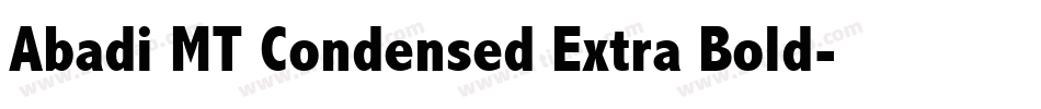 Abadi MT Condensed Extra Bold字体转换